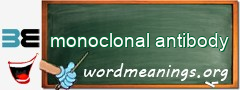 WordMeaning blackboard for monoclonal antibody
